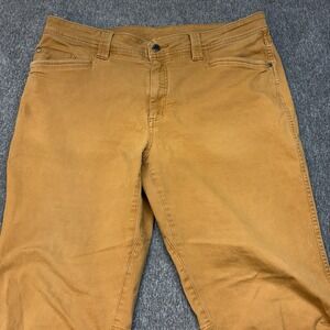 Simms Pants Men 40x31 Rust Brown Canvas Cotton Stretch Slash Pocket Outdoor Work